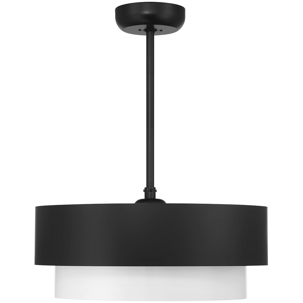 Savoy House 22-FD-445-89 Diana 12 inch Matte Black with Black